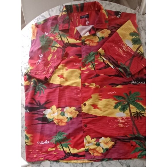 Vtg Year In Year Out Men Shirt XXL Button Up Hawaiian Aloha Tropical Island Dad - Picture 2 of 6